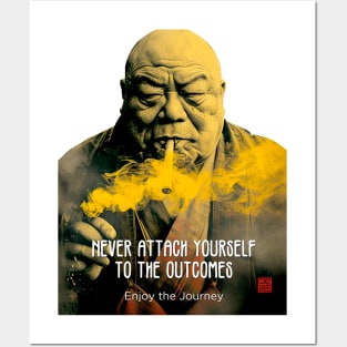 Puff Sumo: Never Attach Yourself to the Outcomes on a ight (Knocked Out) background Posters and Art